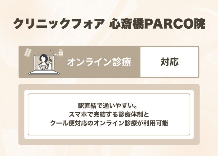 クリニックフォア 心斎橋PARCO院